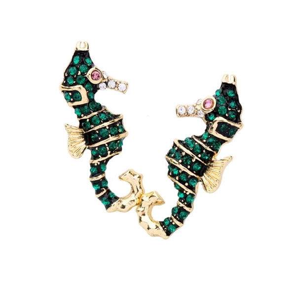 Crystal Seahorse Earrings - Picture 5 of 5